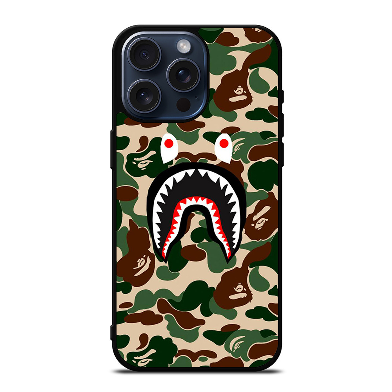 BAPE SHARK FACE CAMO iPhone 15 Pro Max Case